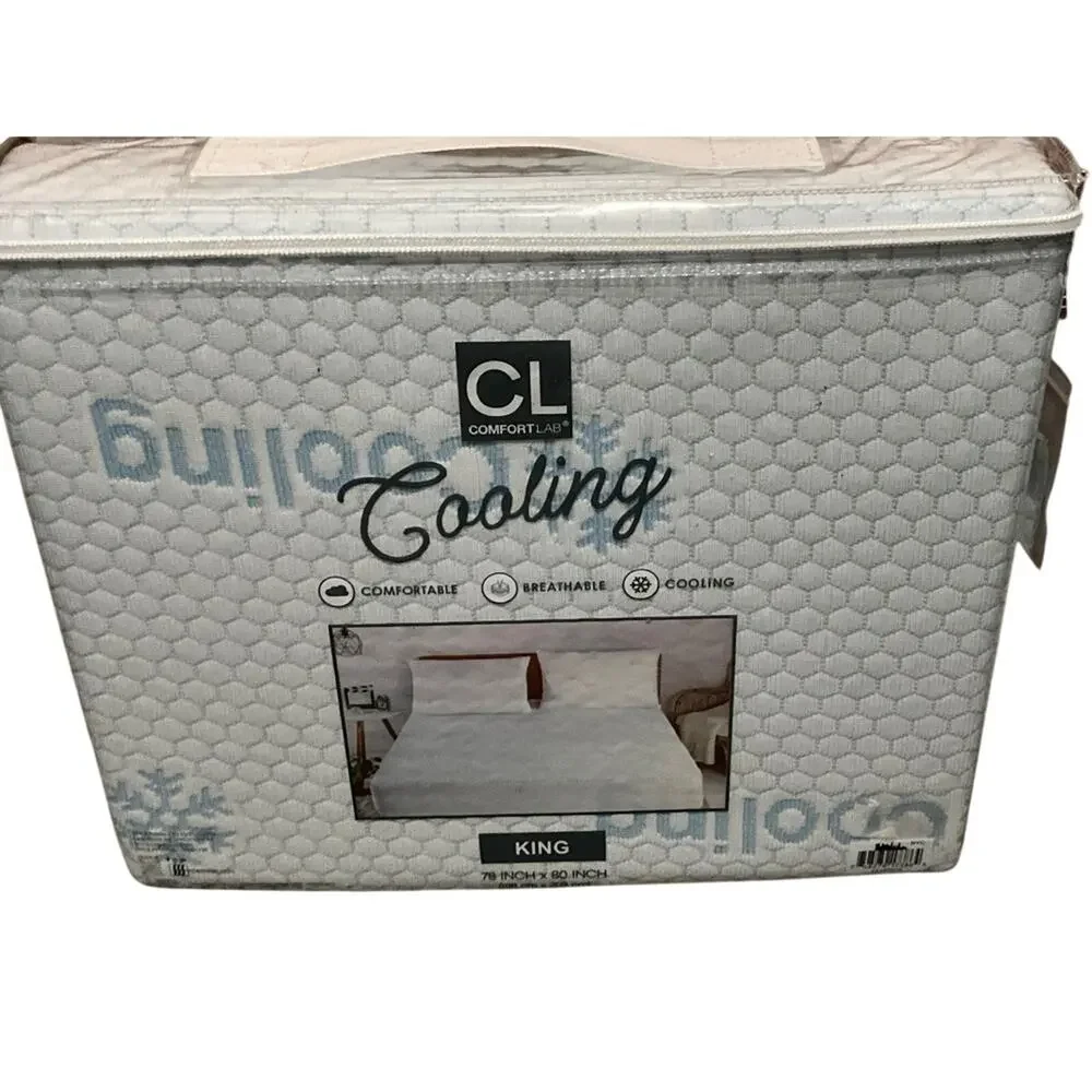 Comfort Lab Cooling Mattress Protector King NEW 78x80 Breathable Waterproof